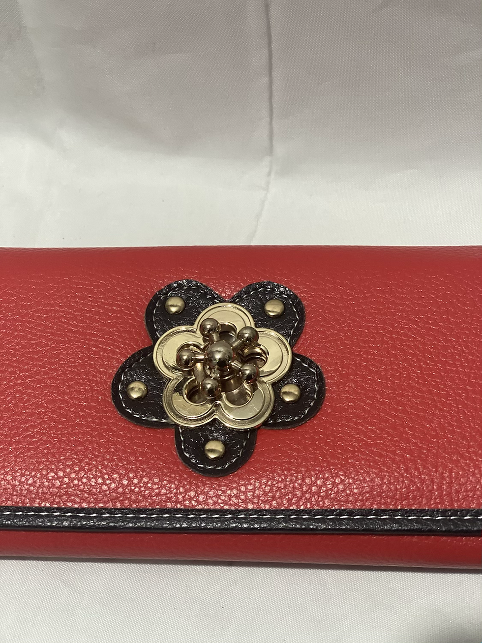 Miniaturbild: Metal Flower Twist Lock Detail Purse