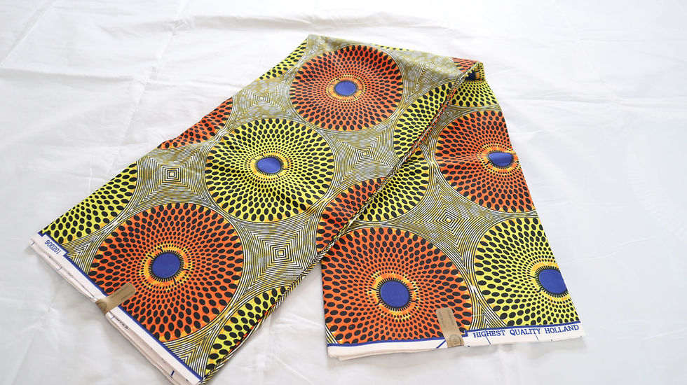 Miniatura: African Fabric Print, 6 Yards Polyester Print, Round Disc