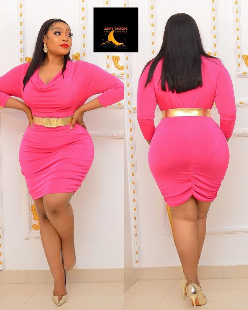 Thumbnail: Cowl Neck Midi Bodycon Dress With Long Sleeve Womenswear 