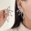 Thumbnail: Butterfly Diamanté Crystal Fashion Costume Earrings