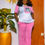 Miniature : Acid Wash Graphic T-Shirt and Trouser  Co-Ord Womenswear 