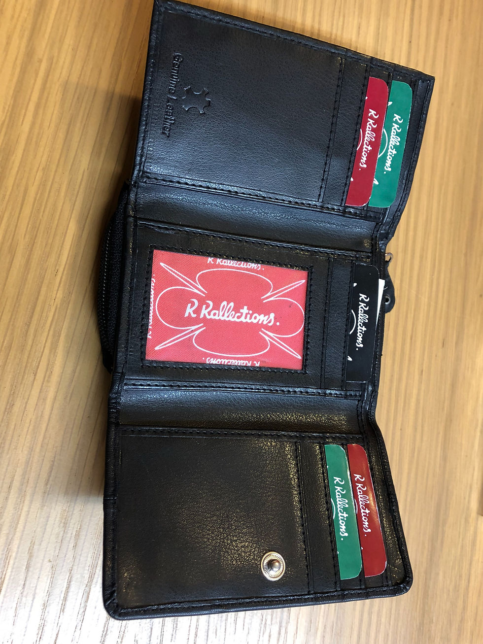 Miniatyrbild: Black Genuine Leather unisex Wallet