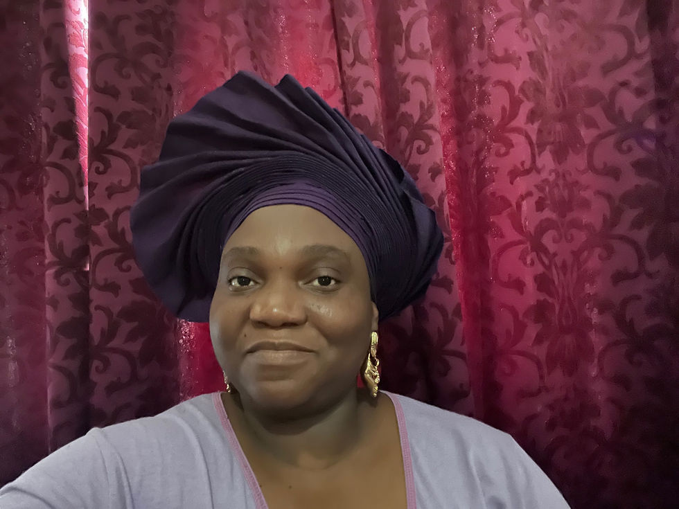 Thumbnail: Purple Auto Gele Aso Oke Nigeria Head Wrap