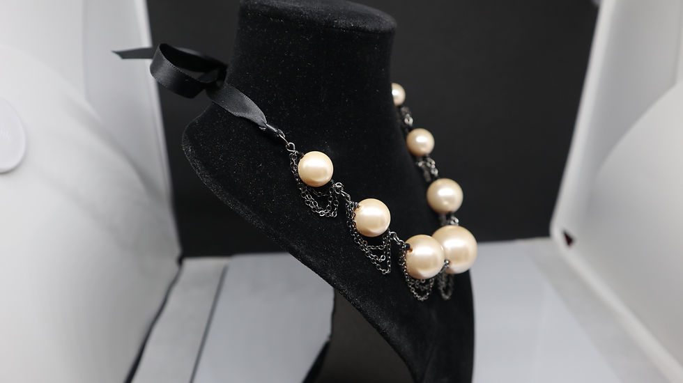 Миниатюра: Fiorelli Jewellery Beads and Chain Ribbon Necklace, Beaded Chain Ribbon Necklace