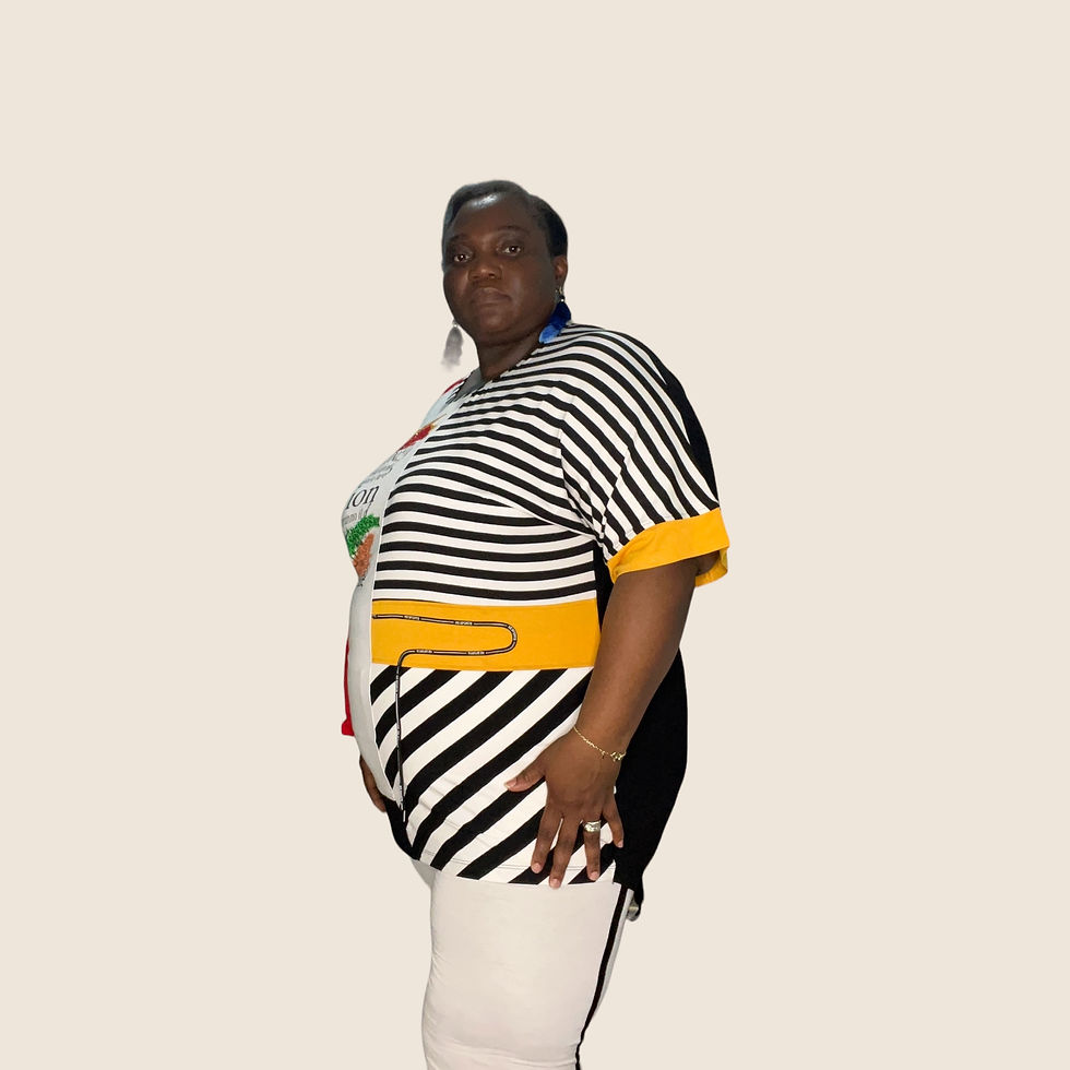 Thumbnail: Graphic Top with Drawstring Back Detail and Capri Pant Womenswear 