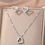 Miniatura: Stainless steel Chain with Heart Pendant Necklace and Earring Set For Women 