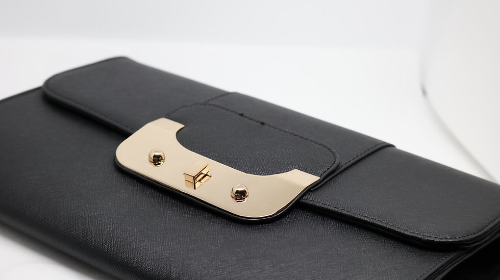 Thumbnail: Twist Lock Large Statement Clutch Bag