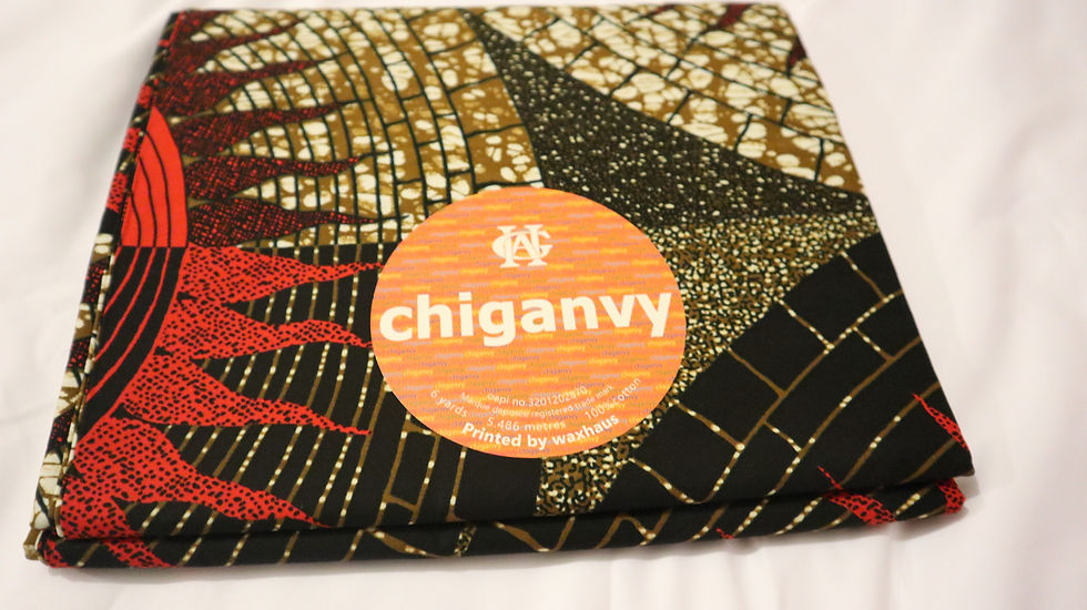 Thumbnail: Flame Detail Ankara African Print Fabric 1 Yard Chiganvy Sold By The Yard