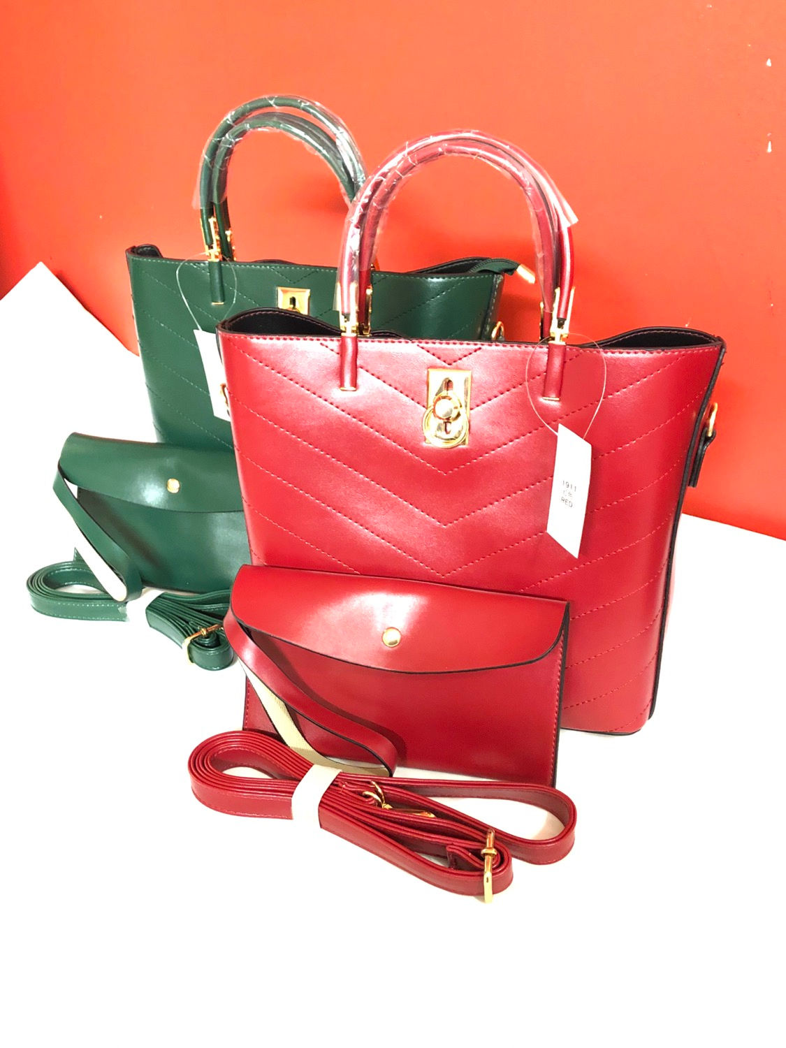 Twist Lock Tote Shoulder Hand Bag