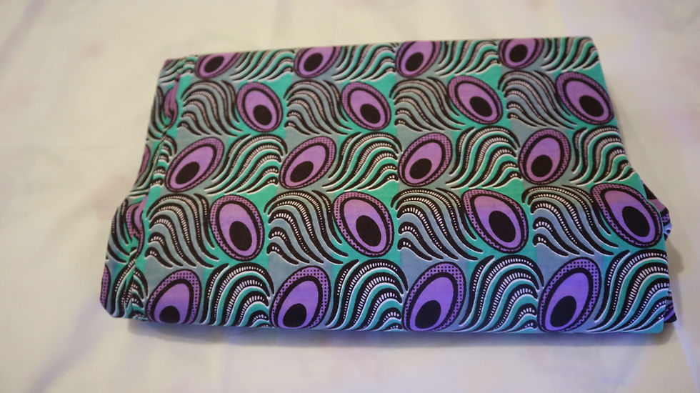 Miniatura: African Print, Sold By The Yard, Ankara Fabric, Purple Mixed Colour