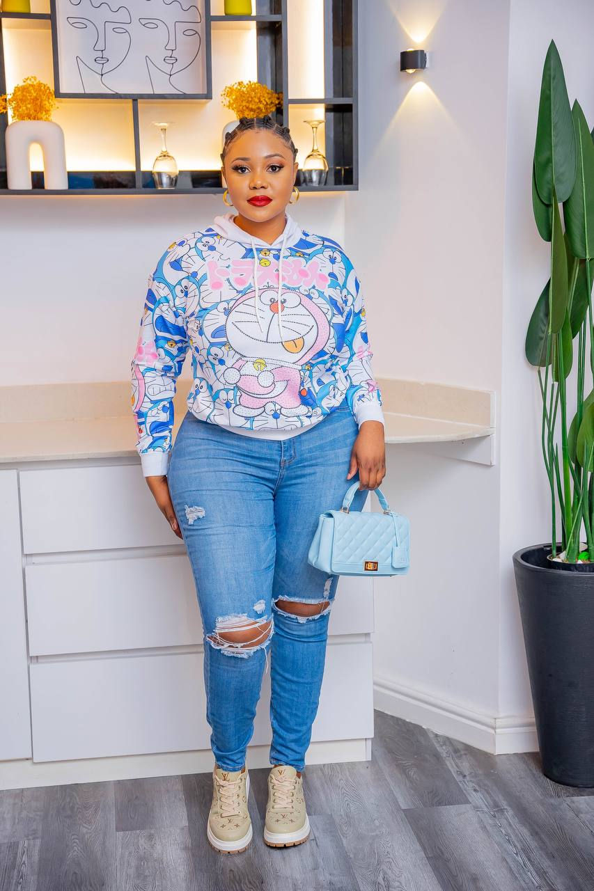 Thumbnail: Cartoon hoodie with rhinestone Womenswear 