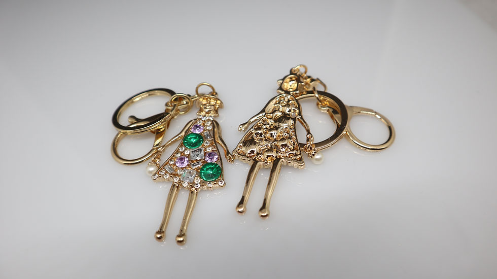 Miniatyrbild: Keyring Charm, Bag Charm, Diamante Lady Keyring and Bag Charm
