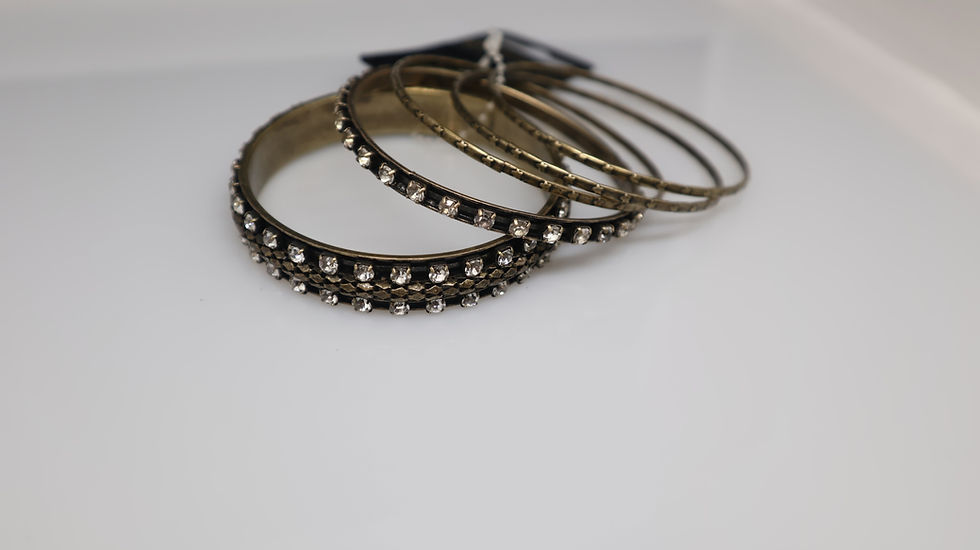 Miniaturebillede: Crystal Diamante 5PCS Ladies Bangle Set Womenswear 