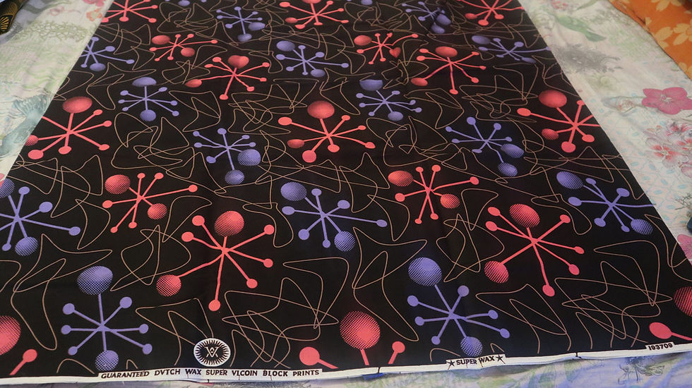 Thumbnail: African Print Cotton Ankara Fabric African Print Fabric 6 Yards