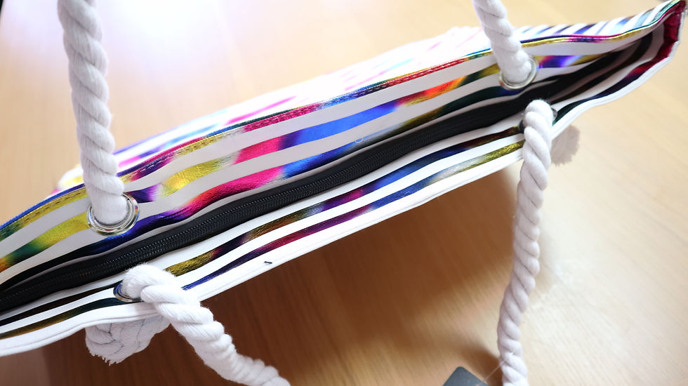 Миниатюра: Metallic Rainbow Finish Rope Handle Tote Bag
