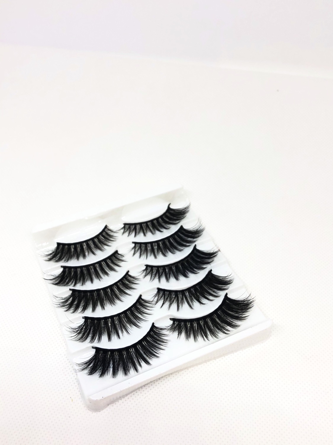 Thumbnail: 5Pairs Dramatic 3D Mink Hair False Eyelashes Natural/Thick Long Eye Lashes