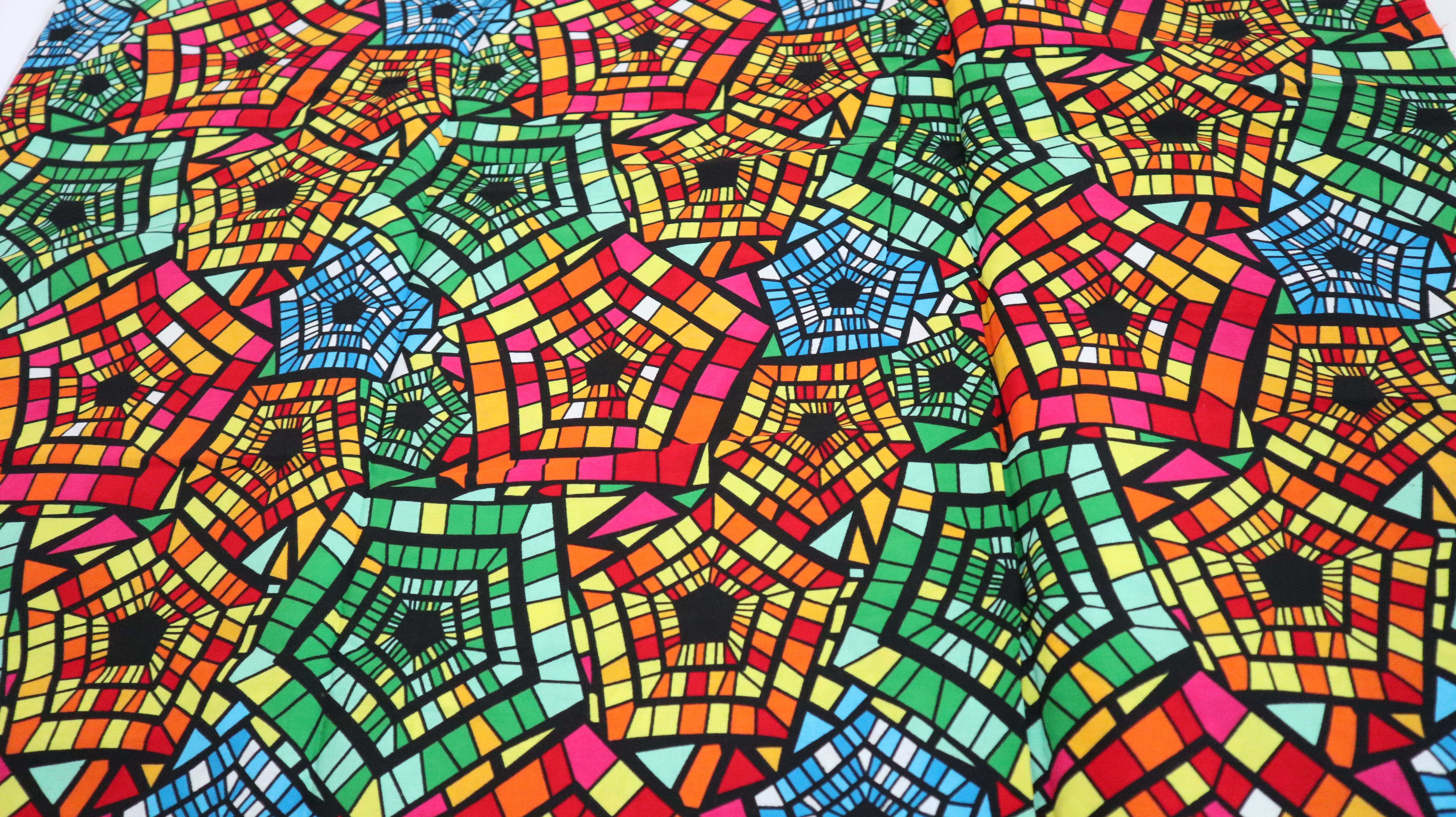Multicolor Web Design African Ankara print fabric