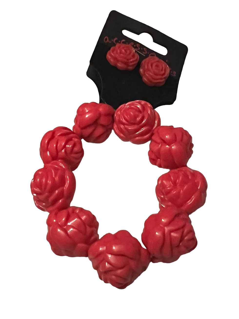 Miniaturbild: Rose Beads Bracelet and Stud Earring Set Womenswear