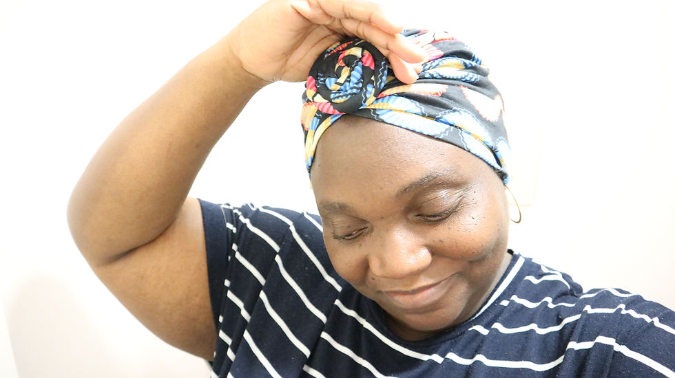 Miniatyrbild: Pre-Tied Print Turban Knotted Turban