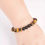 Miniature : 1PCS  Unisex Semi Natural Stone Black Agate and Tigers Eye Bracelet