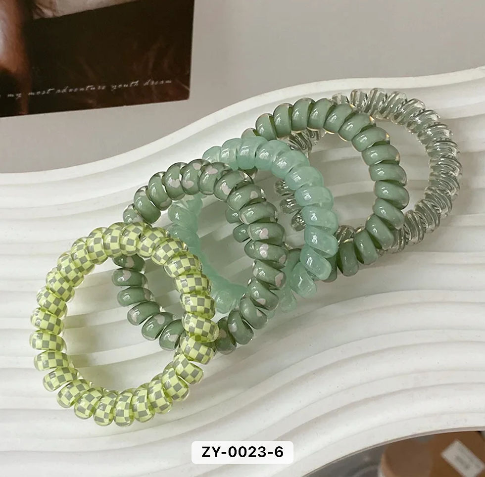 Miniatura: 5 Pcs Set Wire Hair Ties Colourful Plastic Spiral Hair Ties Hair Accessories 