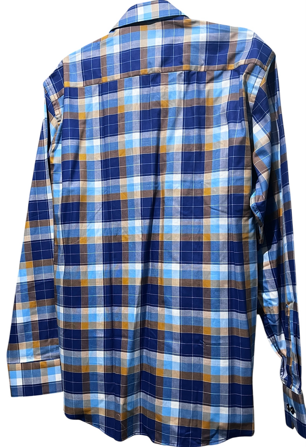 Миниатюра: Checked 2 Colours Mens Button Down Long Sleeves Shirt