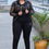 Thumbnail: Tracksuit 3Pcs Zip Up Hoodie Bling Detail Women Tracksuit