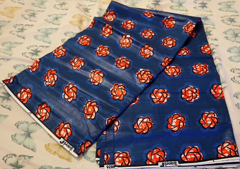 Thumbnail: African Print, Ankara Flower Print Design Sold By The Yard
