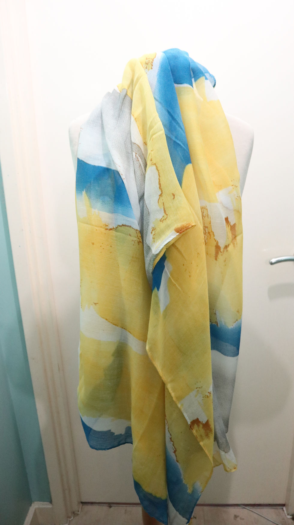 Miniatyrbild: Striped Watercolour Print Scarf,womens scarves,scarfs,watercolour scarfs,hijab,h