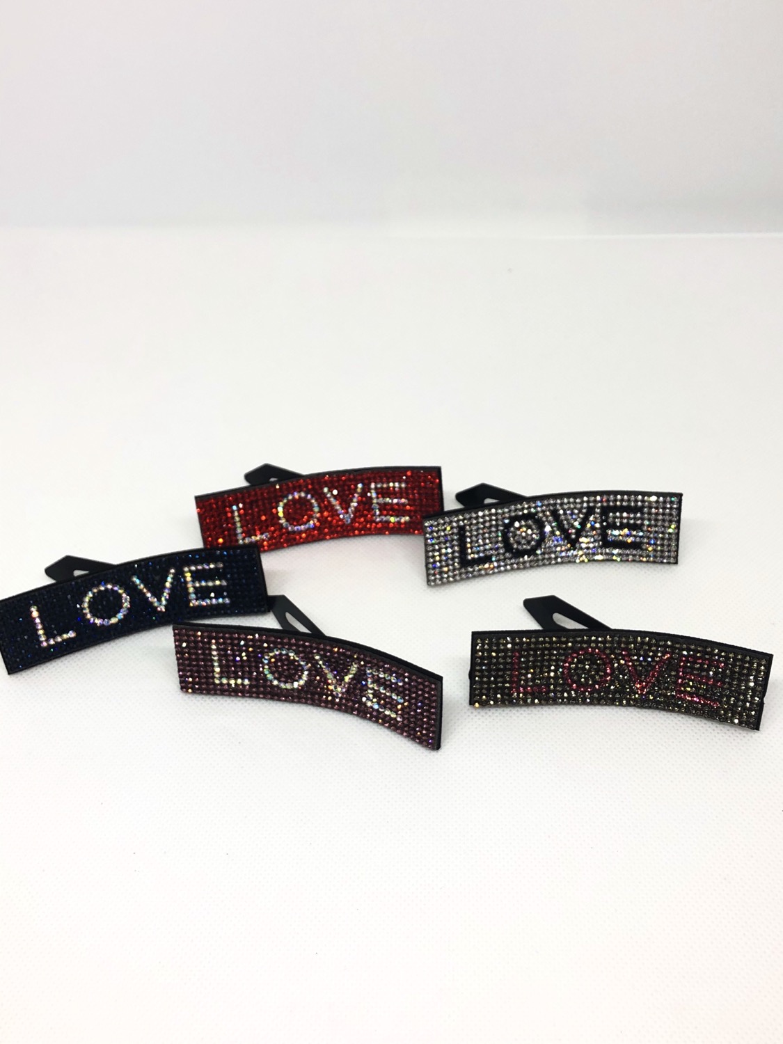 Miniaturbild: 1PCS Love Diamanté Crystal Bling Hair Clip Unisex