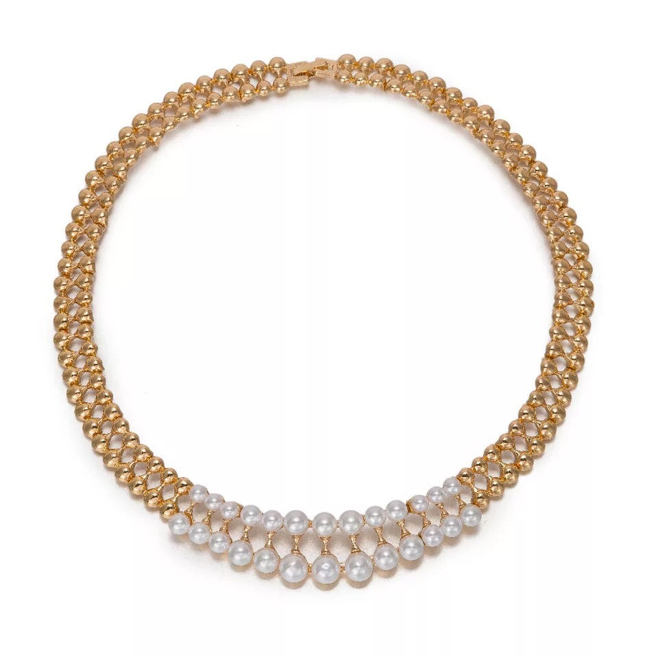 Miniatura: Fashionable Pearl Gold Plated Jewellery Set 