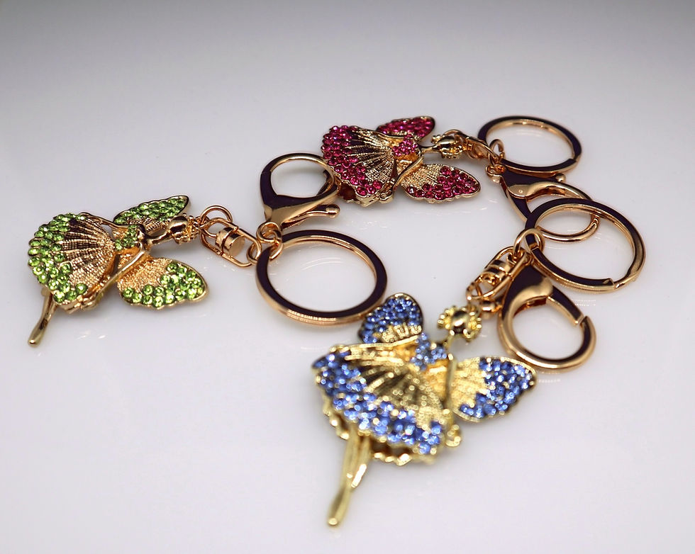 Thumbnail: Fairy Keyring, Diamante Key Chain, Bag Charm, Keyring holder