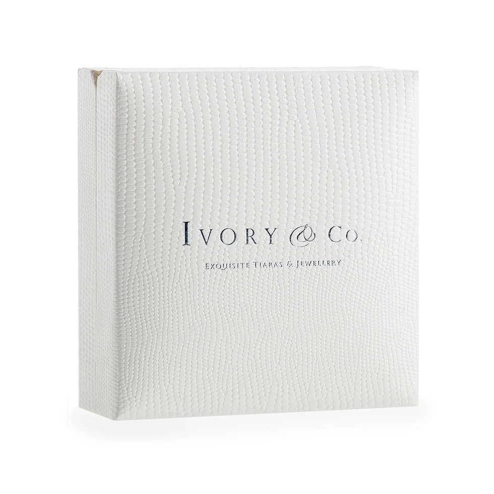 Thumbnail: MONZA ROSE GOLD PLATED FAUX PEARL ABSTRACT MOTIF EARRINGS