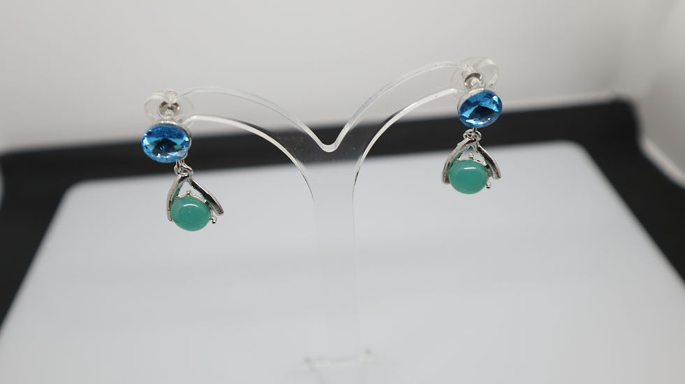 Miniaturebillede: Bib Branch Design Diamante Necklace and Earring costume Jewellery Set