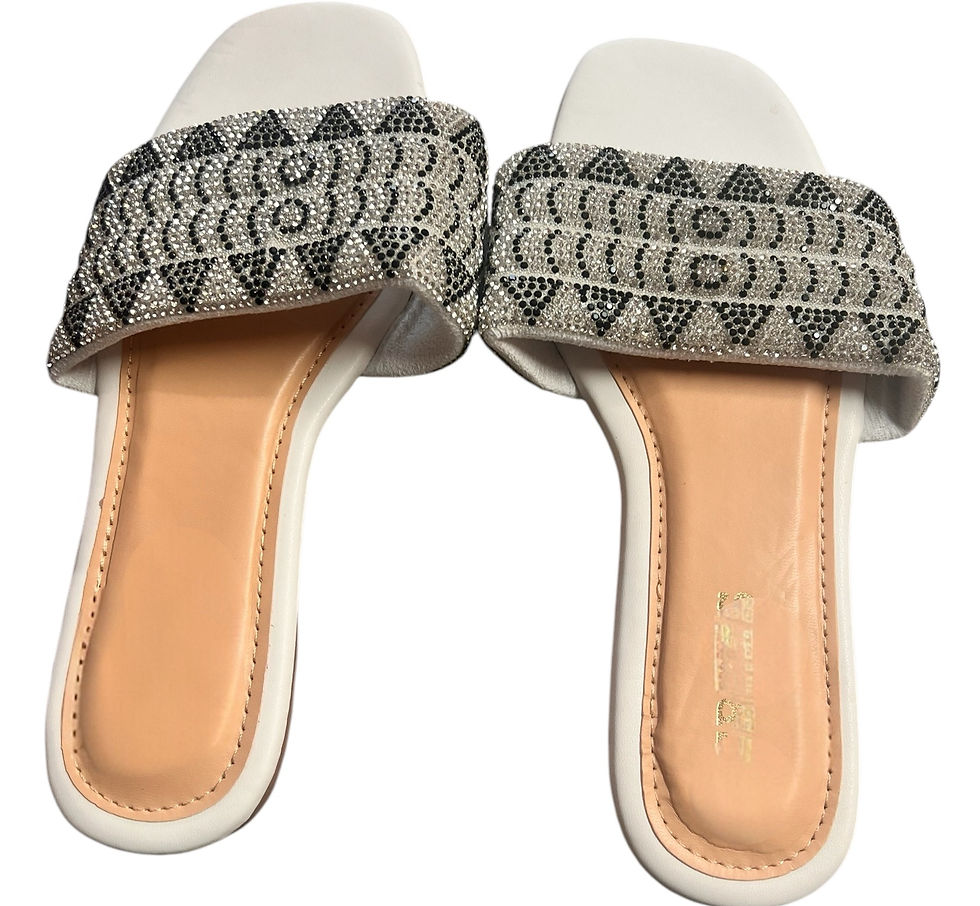 Миниатюра: Women’s Bling Rhinestones Detail Flats Sliders