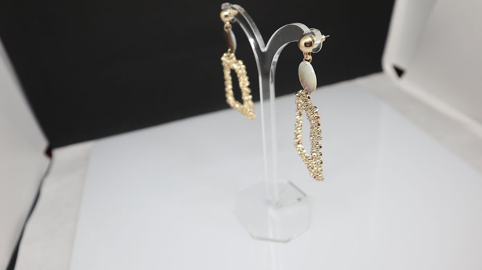 Thumbnail: Gold Shell Drop Earring
