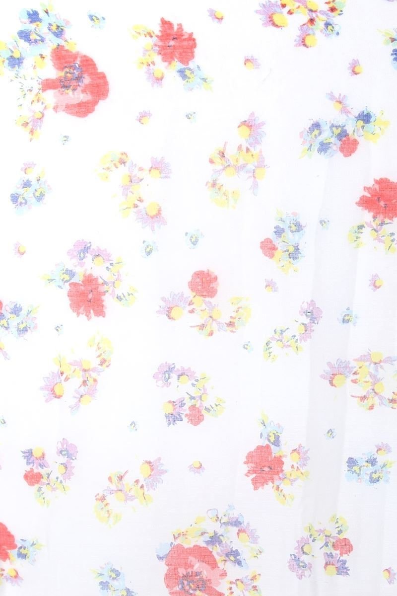 Thumbnail: Scarfs, Floral & Check Print Tassel Scarf womenswear 