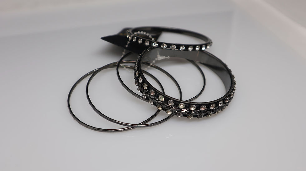 Miniaturebillede: Crystal Diamante 5PCS Ladies Bangle Set Womenswear 