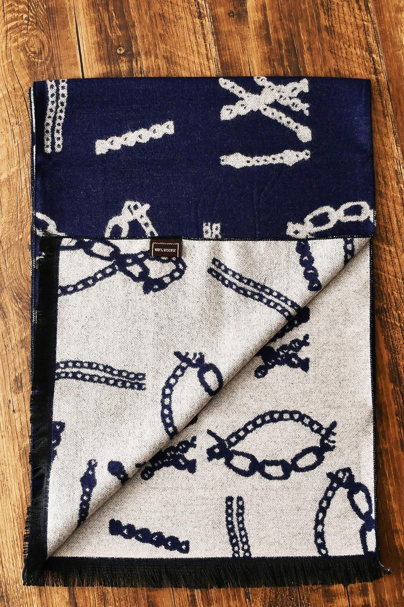 Thumbnail: Reversible Chain Print Unisex Scarf
