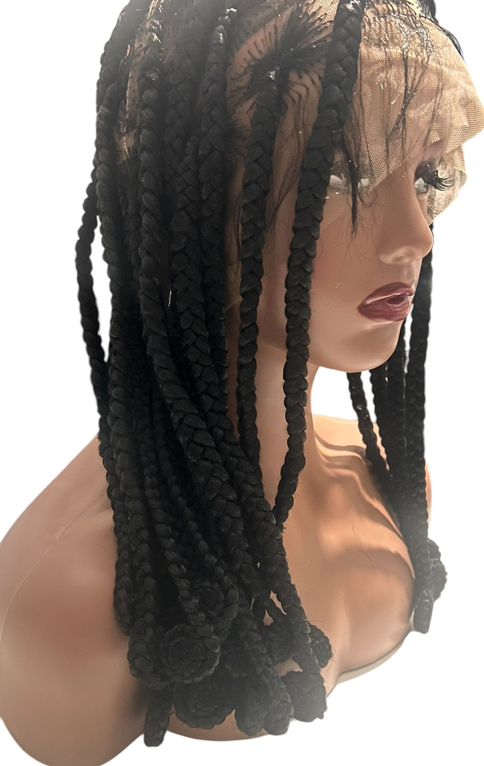 Miniatura: Koroba Box Braid Women’s Koroba Box Braided Wig With Free Wig Cap