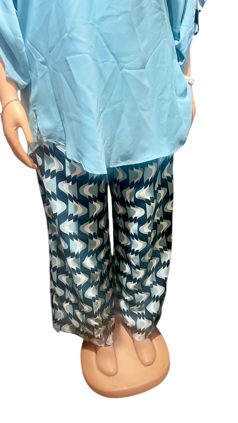 Miniatyrbild: Women Blouse With Pocket and Trouser Co-Ord Set