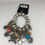 Thumbnail: Antique Silver Effect Ladies Charm Elasticated Bracelet 
