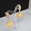 Thumbnail: Gold Plated Drop earring Cubic Zircon Dangle earring