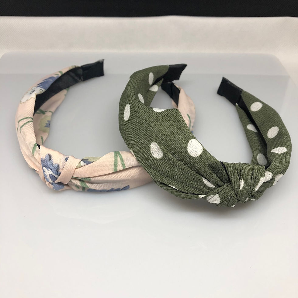 Miniatura: Polka Dots and Floral Print Ladies 2PCS Headband  