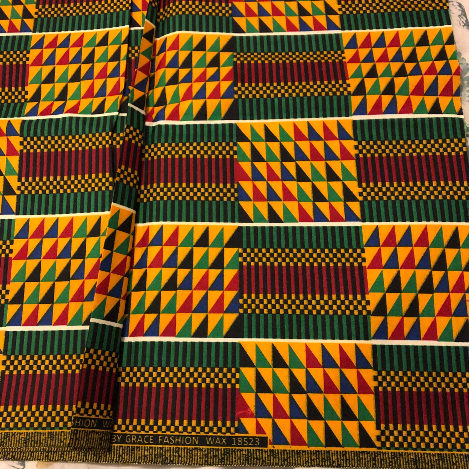 Africa Kente Polyester Wax Print Fabric 
