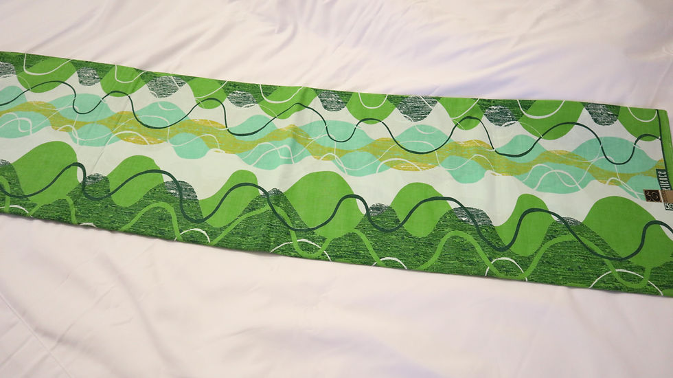 Miniatura: Green Wave Ankara African Print Excellence Fabric Sold By The Yard