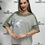 Thumbnail: Drop Shoulder Stripes Bling Butterfly Knit Top