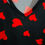 Thumbnail: V-Neck Top With Cut Out Detail All Over Heart Print Long Sleeve Top