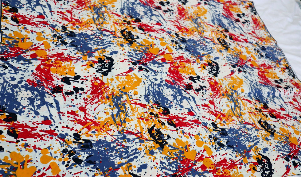 Thumbnail: Splashes of Colours African Ankara print fabric