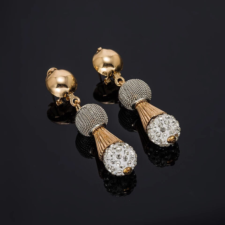 Miniatura: Gold and Silver Plated Crystal Ball Pendant Jewellery Set